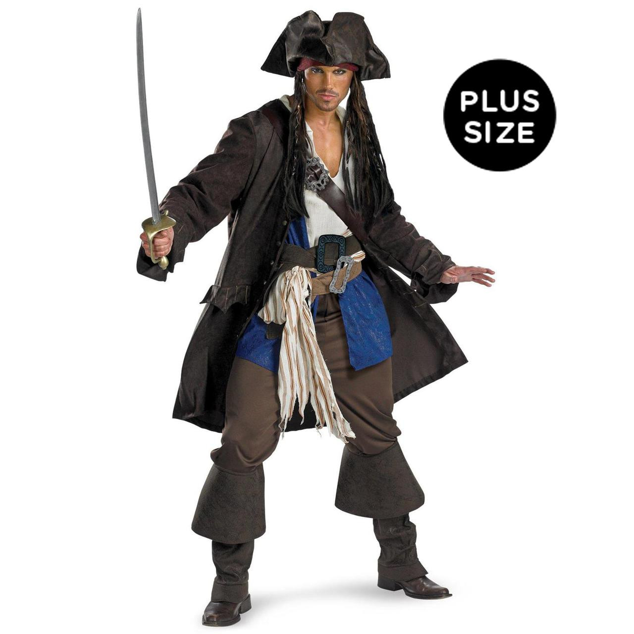 Pirates of the Caribbean Captain Jack Sparrow Prestige Adult Plus ...