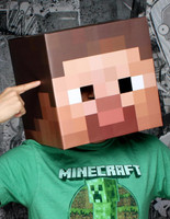 Minecraft Steve Head Mask Adult