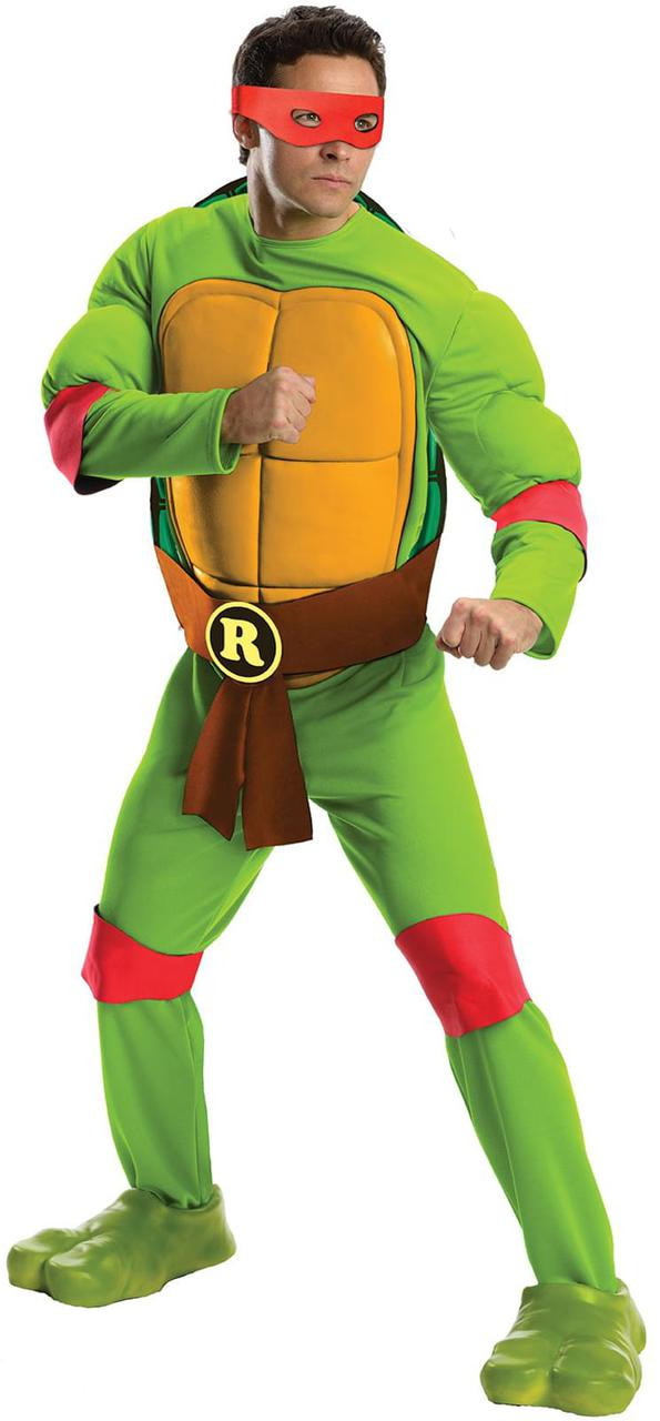 Teenage Mutant Ninja Turtles Deluxe Raphael Adult Costume - ThePartyWorks