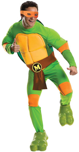 Teenage Mutant Ninja Turtles Deluxe Michelangelo Adult Costume ...