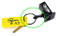 Locking Key Holder for wall boards & plate control. Punched with hole to accommodate key ring (included)