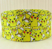 1 Metre POKEMON PIKACHU Grossgrain 25mm Ribbon