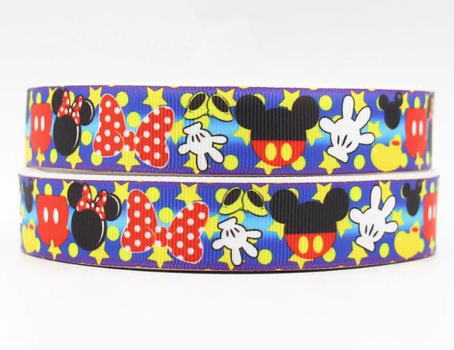 1 Metre MICKEY MOUSE Grossgrain 22mm Ribbon - Totally Kidz