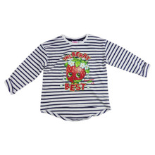New Licensed Girls Shopkins Long Sleeve Striped Top - Sizes 5,6,7,8