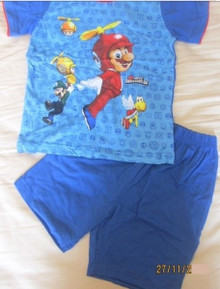New Baby Boys Mario Bros Summer Pjs/Pajamas - Size 12M to 24M