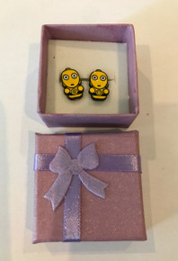 New Disney Star Wars C3PO Character Stud Earrings in Gift Box