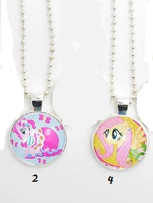 New Girls My Little Pony Cabochon Round Necklaces - 2 Styles to Choose