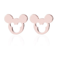New Disney Mickey Mouse Rose Gold Plated Stud Earrings
