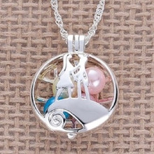 New Disney Nightmare Before Christmas Silver Plated Pearl Cage Necklace