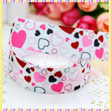 1 Metre HEARTS Grossgrain 22mm Ribbon - FREE POST