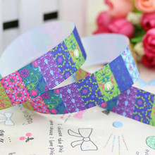 1 Metre PATTERENED FROZEN ROSEMALING 22mm Ribbon - FREE POST