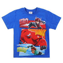New Boys Big Hero 6 Blue T-shirt - Sizes 4,8 & 10