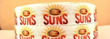 1 Metre AFL SUNS FOOTBALL Grossgrain 22mm Ribbon - FREE POST