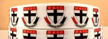 1 Metre AFL SAINTS FOOTBALL Grossgrain 22mm Ribbon - FREE POST