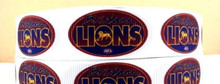 1 Metre AFL LIONS FOOTBALL Grossgrain 22mm Ribbon - FREE POST