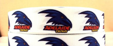 1 Metre AFL ADELAIDE CROWS FOOTBALL Grossgrain 22mm Ribbon