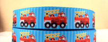 1 Metre FIRETRUCK Grossgrain 22mm Ribbon - FREE POST