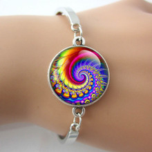 Woman's/Girls Silver Plated Rainbow Swirl Bangle/Bracelet