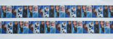 1 Metre FROZEN BLUE GROUP Grossgrain 22mm Ribbon - FREE POST