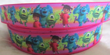 1 Metre MONSTERS INC Grossgrain 25mm Ribbon - FREE POST
