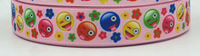 1 Metre SMILEY FACES Grossgrain 22mm Ribbon - FREE POST