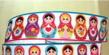 1 Metre BABUSHKA DOLLS Grossgrain 22mm Ribbon - FREE POST