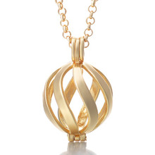 Gold Classic Harmony Ball Locket - U Choose Ball ColourT