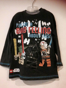 New Licensed Boys Lego Star Wars Long Sleeve Top - Size 4