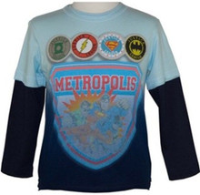 New Licensed DC Comics Batman,Superman,Green Lantern Long Sleeve Top - Size 6