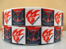 1 AFL Metre MELBOURNE DEMONS Grossgrain 22mm Ribbon