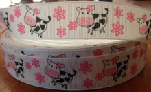 1 Metre COWS Grossgrainn 22mm Ribbon - FREE POST