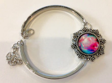 Woman's/Girls Silver Plated Galaxy Bangle/Bracelet