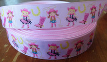 1 Metre COWGIRL Grossgrain 25mm Ribbon - FREE POST