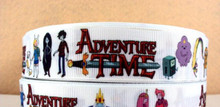 1 Metre ADVENTURE TIME Grossgrain 25mm Ribbon - FREE POST