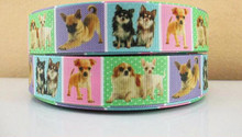 1 Metre DOG/PUPPY #2 Grossgrain 22mm Ribbon - FREE POST