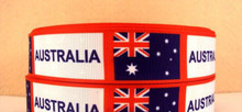 1 Metre AUSTRALIA FLAG Grossgrain 25mm Ribbon