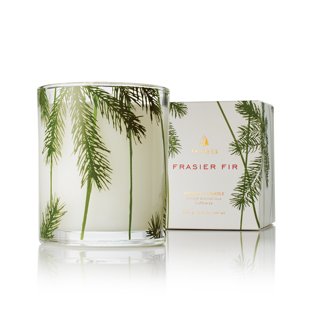 Thymes Aromatic Candle (Green Glass) Frasier Fir 185g/6.5oz, 185g