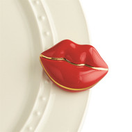 Red Lips w/gold outline -Smooches Mini  