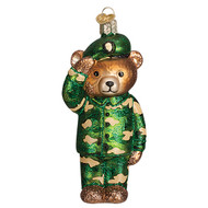 Old World Army Bear Ornament