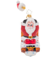 Radko Hats Off Sledding Santa Ornament