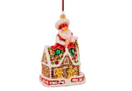 Huras Family Santa on Gingerbread House Ornament  Available for Pre-Order