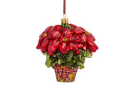 Huras Family Poinsettia In A Pot Ornament  