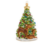 Huras Family Christmas Tree With A Deer Ornament  Available for Pre-Order