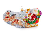Huras Family Travelling Santa On Cloud Ornament