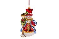 Huras Family Stylish Snowman By Lamp Post Ornament Available for Pre-Order