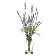 Lavender Bunch in Glass Vase  15"