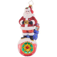 Radko On Top Of It Santa Ornament