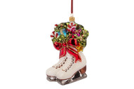 Huras Family Skates with a Red Bow Ornament