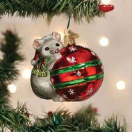 Old World Playful Christmas Mouse Ornament  Arriving Late Summer