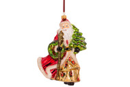 Huras Family Santa with Wreath Ornament   Available for Pre-Order